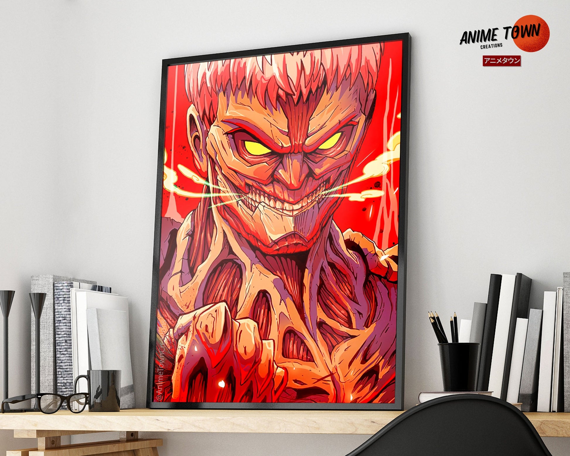 Anime Town Creations Poster Attack on Titan Armored Titan 11" x 17" Home Goods - Anime Attack on Titan Poster