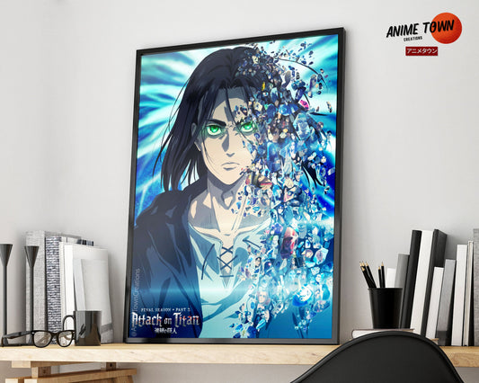 Anime Town Creations Poster Attack on Titan The Final Season Part 2 5" x 7" Home Goods - Anime Attack on Titan Poster