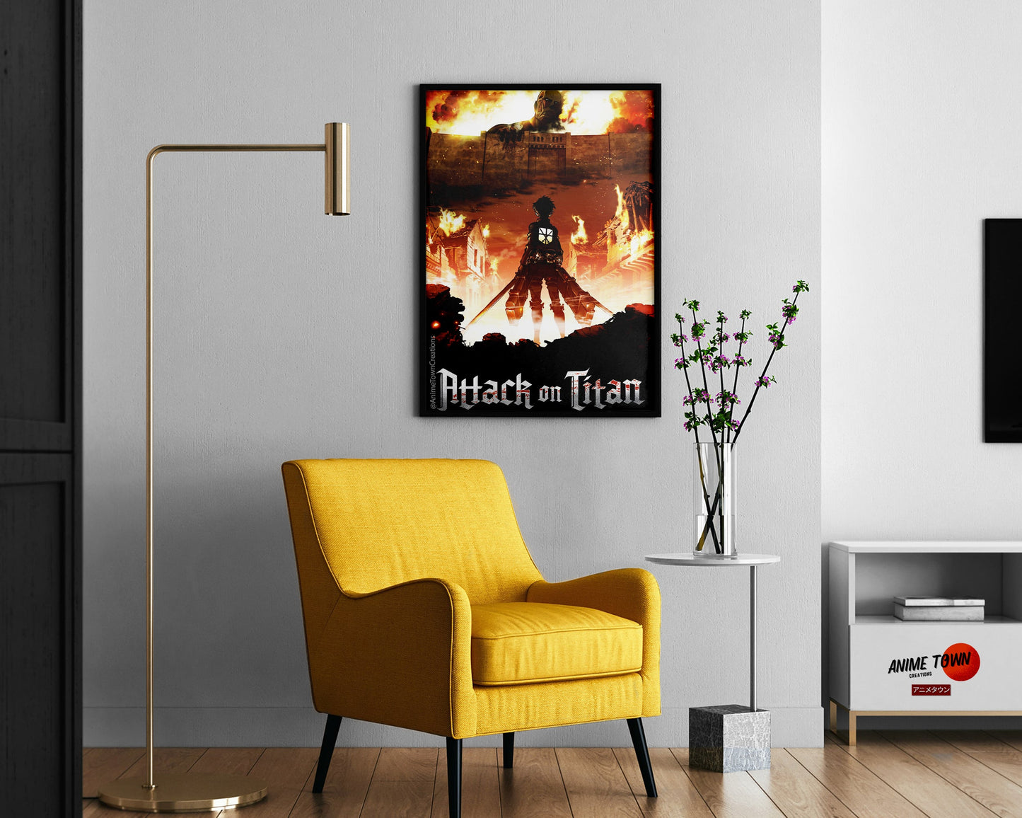 Anime Town Creations Poster Attack on Titan Wall 11" x 17" Home Goods - Anime Attack on Titan Poster