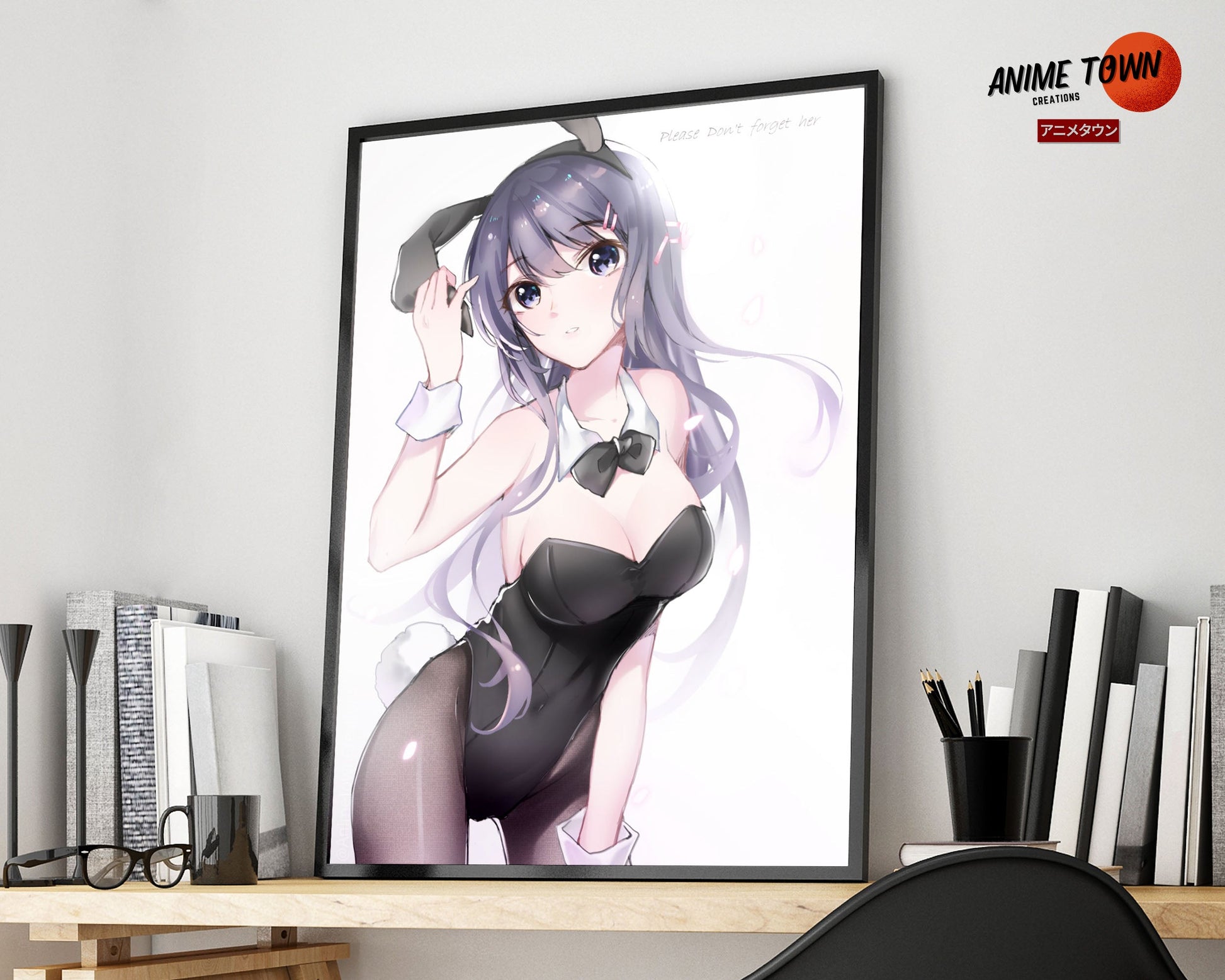 Anime Town Creations Poster Bunny Girl Senpai Please Don't Forget Me 11" x 17" Home Goods - Anime Rascal Does Not Dream of Bunny Girl Senpai Poster
