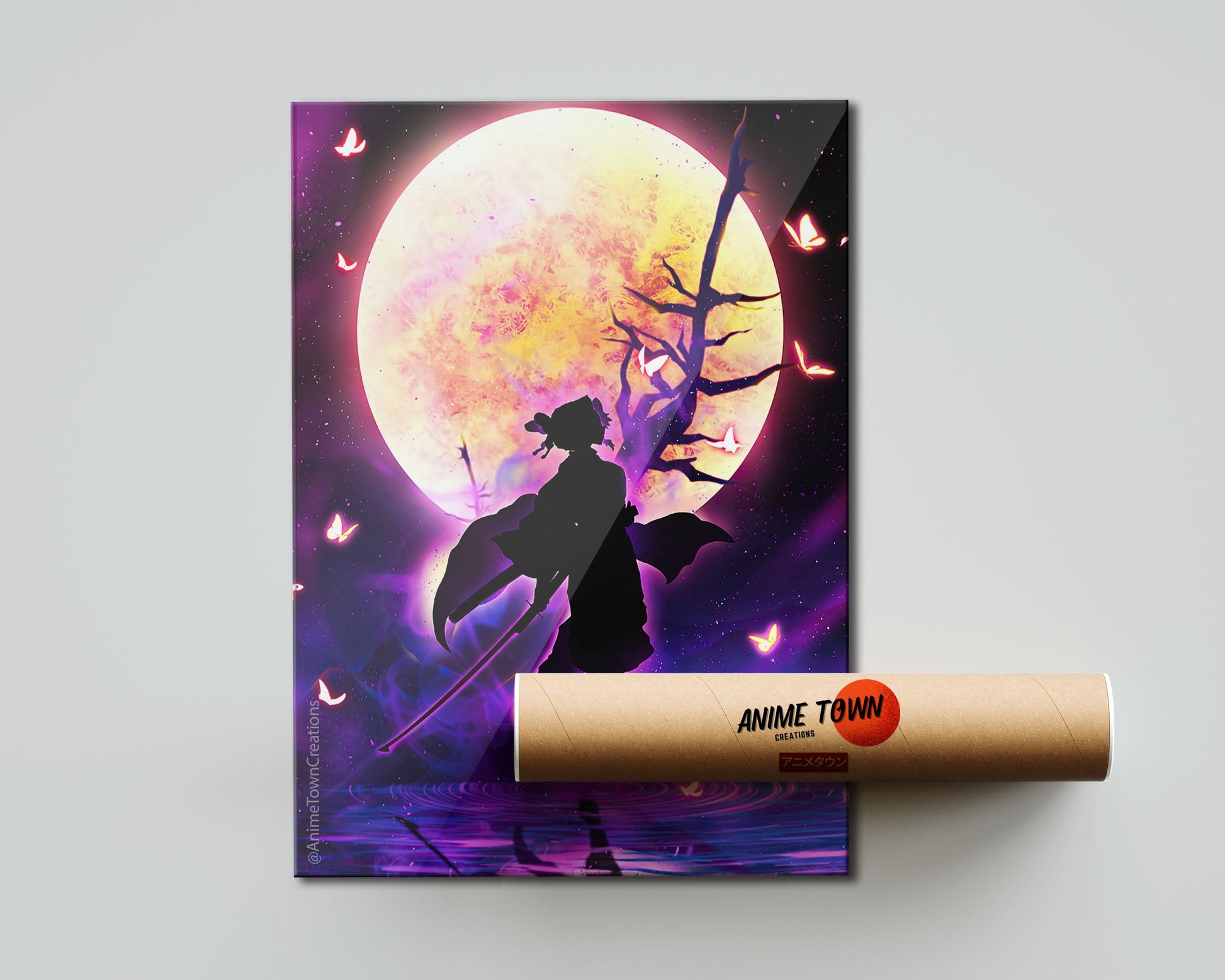 Anime Town Creations Poster Demon Slayer Shionbu Kocho Moonlight 5" x 7" Home Goods - Anime Demon Slayer Poster