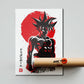 Anime Town Creations Poster Dragon Ball Goku Minimalist Red 5" x 7" Home Goods - Anime Dragon Ball Poster