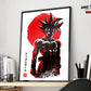Anime Town Creations Poster Dragon Ball Goku Minimalist Red 11" x 17" Home Goods - Anime Dragon Ball Poster