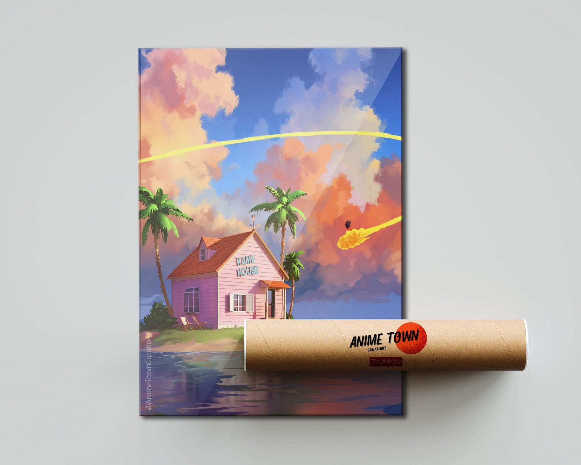 Anime Town Creations Poster Dragon Ball Kame House 5" x 7" Home Goods - Anime Dragon Ball Poster