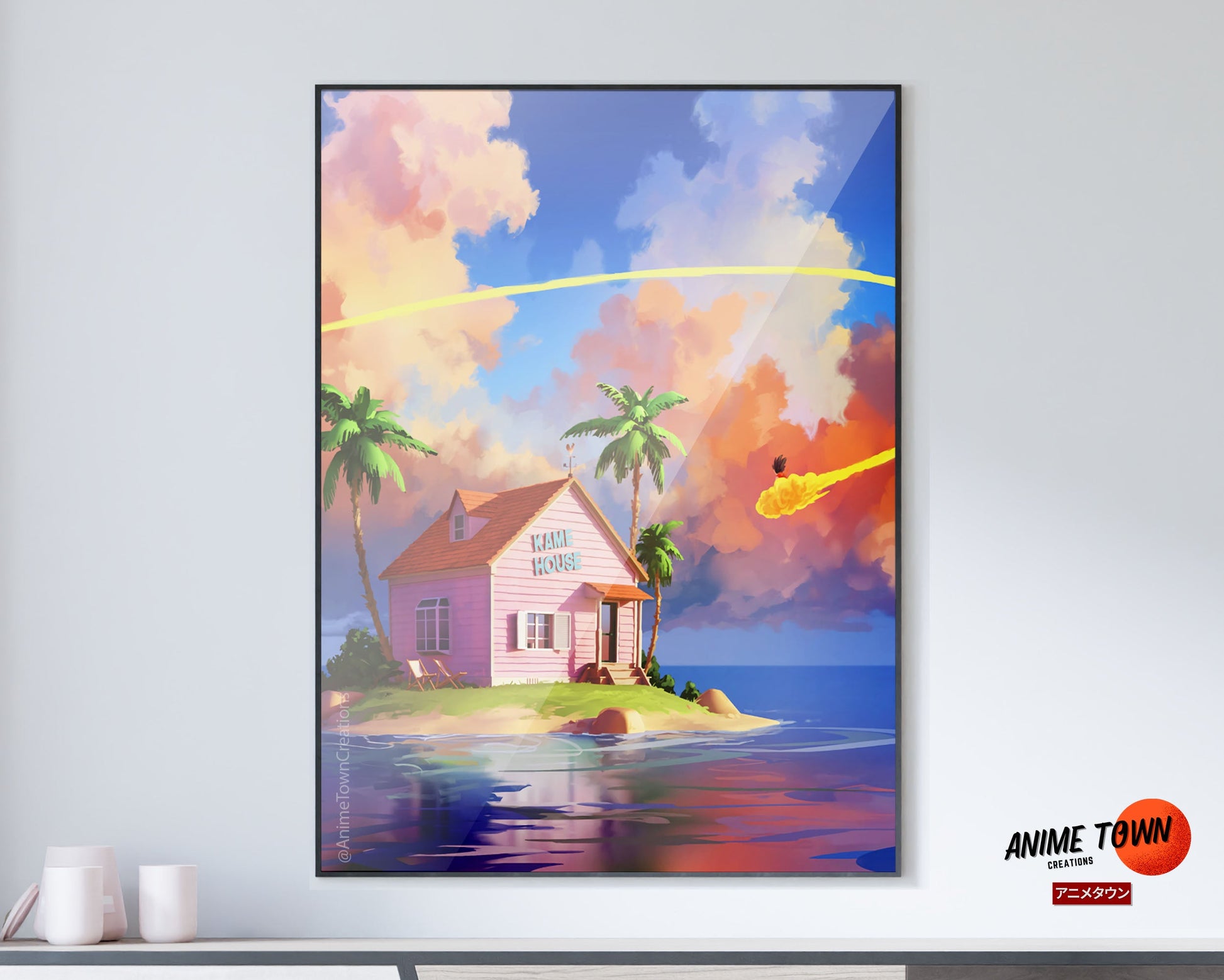 Anime Town Creations Poster Dragon Ball Kame House 5" x 7" Home Goods - Anime Dragon Ball Poster