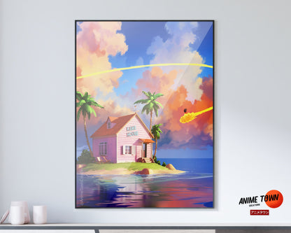 Anime Town Creations Poster Dragon Ball Kame House 11" x 17" Home Goods - Anime Dragon Ball Poster