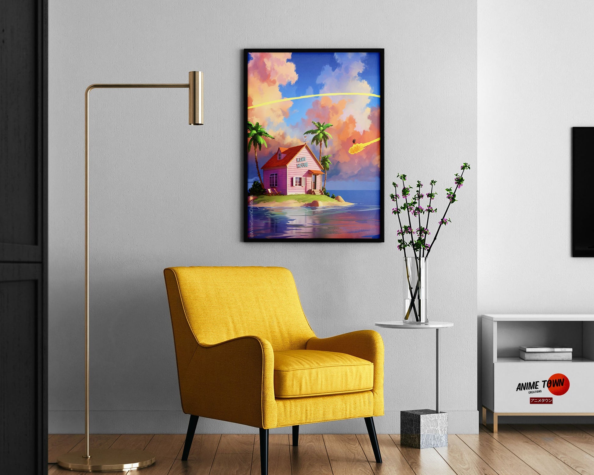 Anime Town Creations Poster Dragon Ball Kame House 11" x 17" Home Goods - Anime Dragon Ball Poster