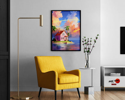 Anime Town Creations Poster Dragon Ball Kame House 11" x 17" Home Goods - Anime Dragon Ball Poster