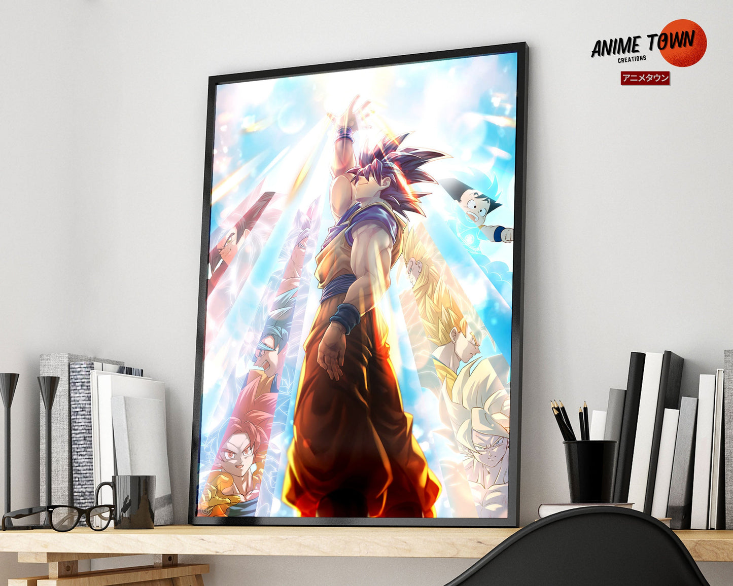 Anime Town Creations Poster Dragon Ball Super Saiyan Light 11" x 17" Home Goods - Anime Dragon Ball Poster
