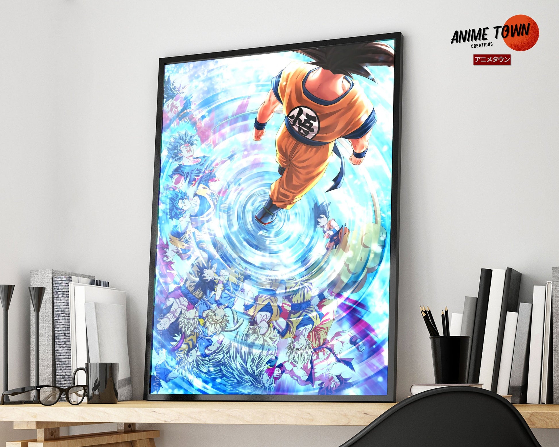 Anime Town Creations Poster Dragon Ball Reflections 11" x 17" Home Goods - Anime Dragon Ball Poster