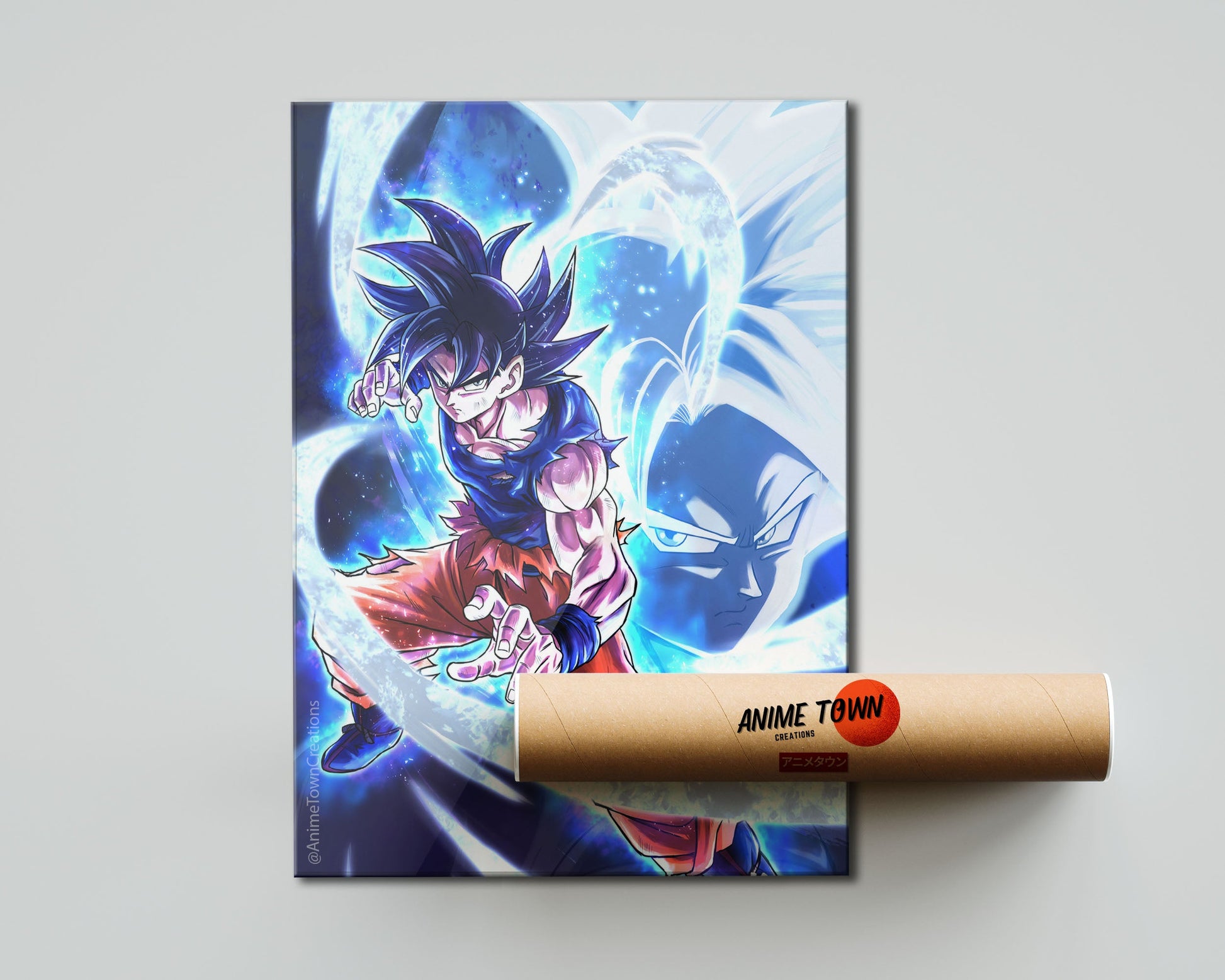 Anime Town Creations Poster Dragon Ball Super Saiyan Ultra Instinct 5" x 7" Home Goods - Anime Dragon Ball Poster