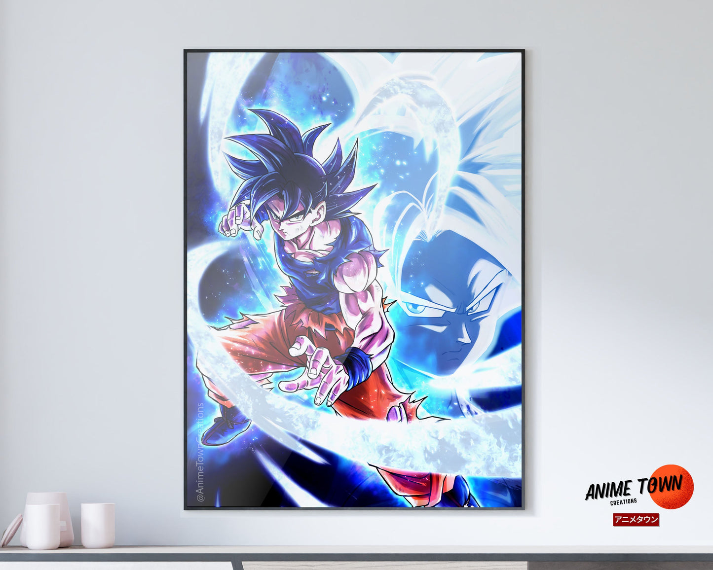 Anime Town Creations Poster Dragon Ball Super Saiyan Ultra Instinct 5" x 7" Home Goods - Anime Dragon Ball Poster