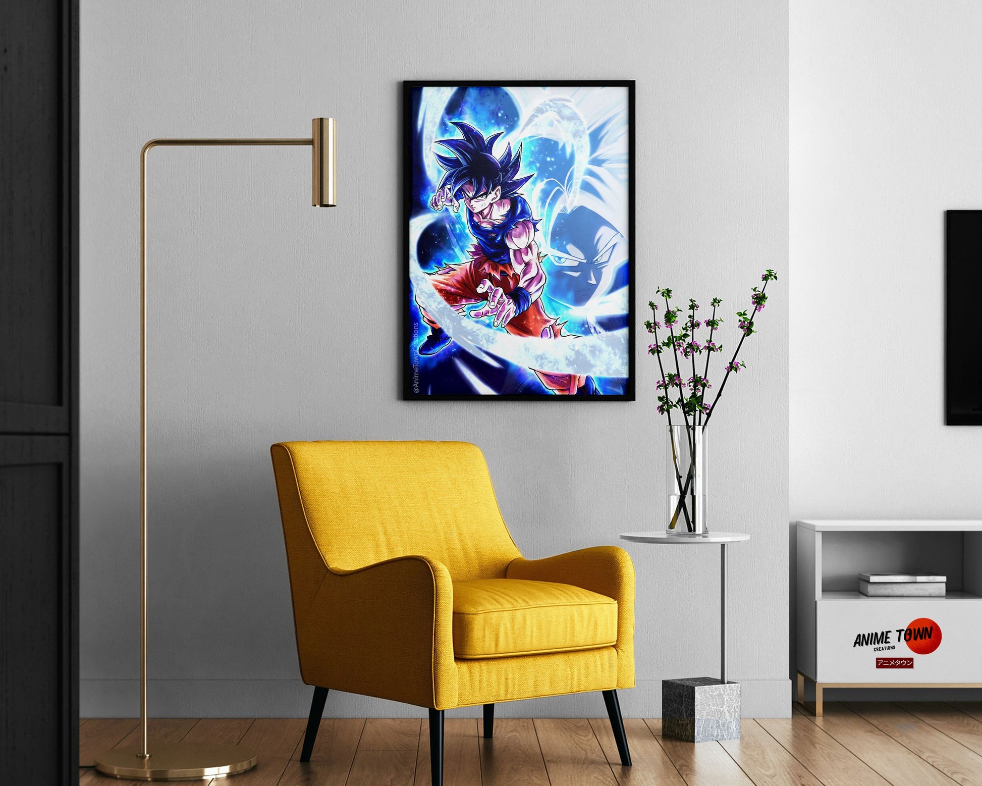 Anime Town Creations Poster Dragon Ball Super Saiyan Ultra Instinct 11" x 17" Home Goods - Anime Dragon Ball Poster