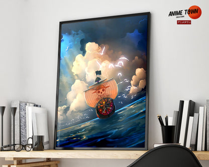 Anime Town Creations Poster One Piece Thousand Sunny 5" x 7" Home Goods - Anime One Piece Poster