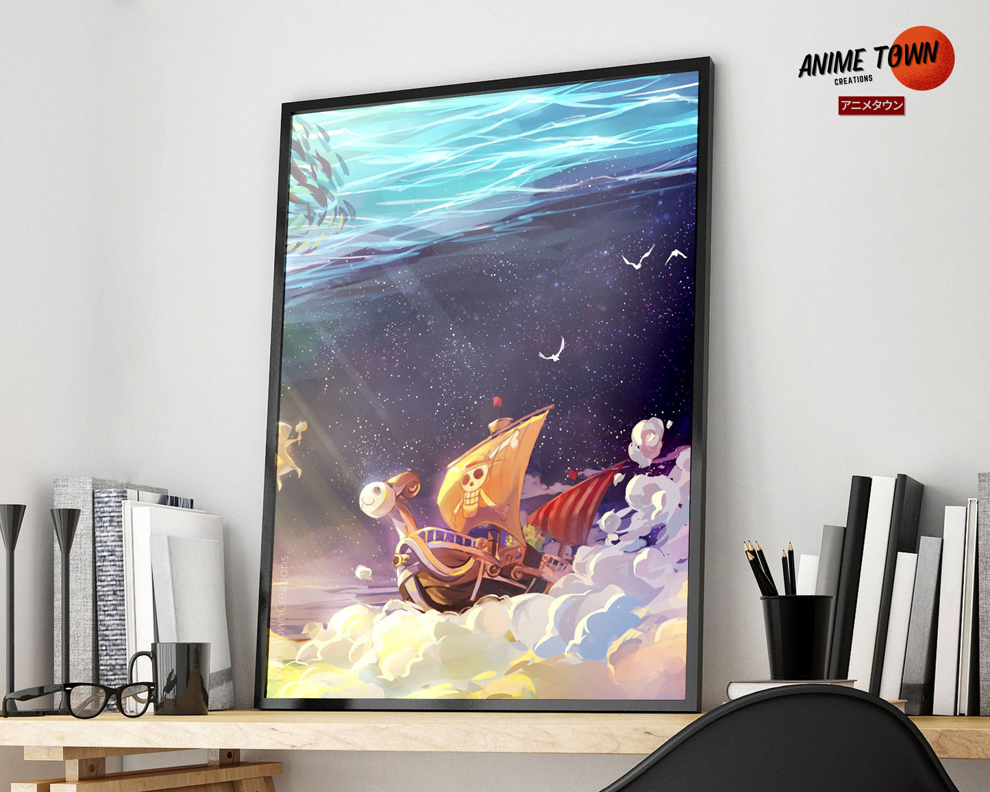 Anime Town Creations Poster One Piece Going Merry 11" x 17" Home Goods - Anime One Piece Poster