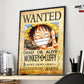 Anime Town Creations Poster One Piece Luffy Wanted Poster 11" x 17" Home Goods - Anime One Piece Poster