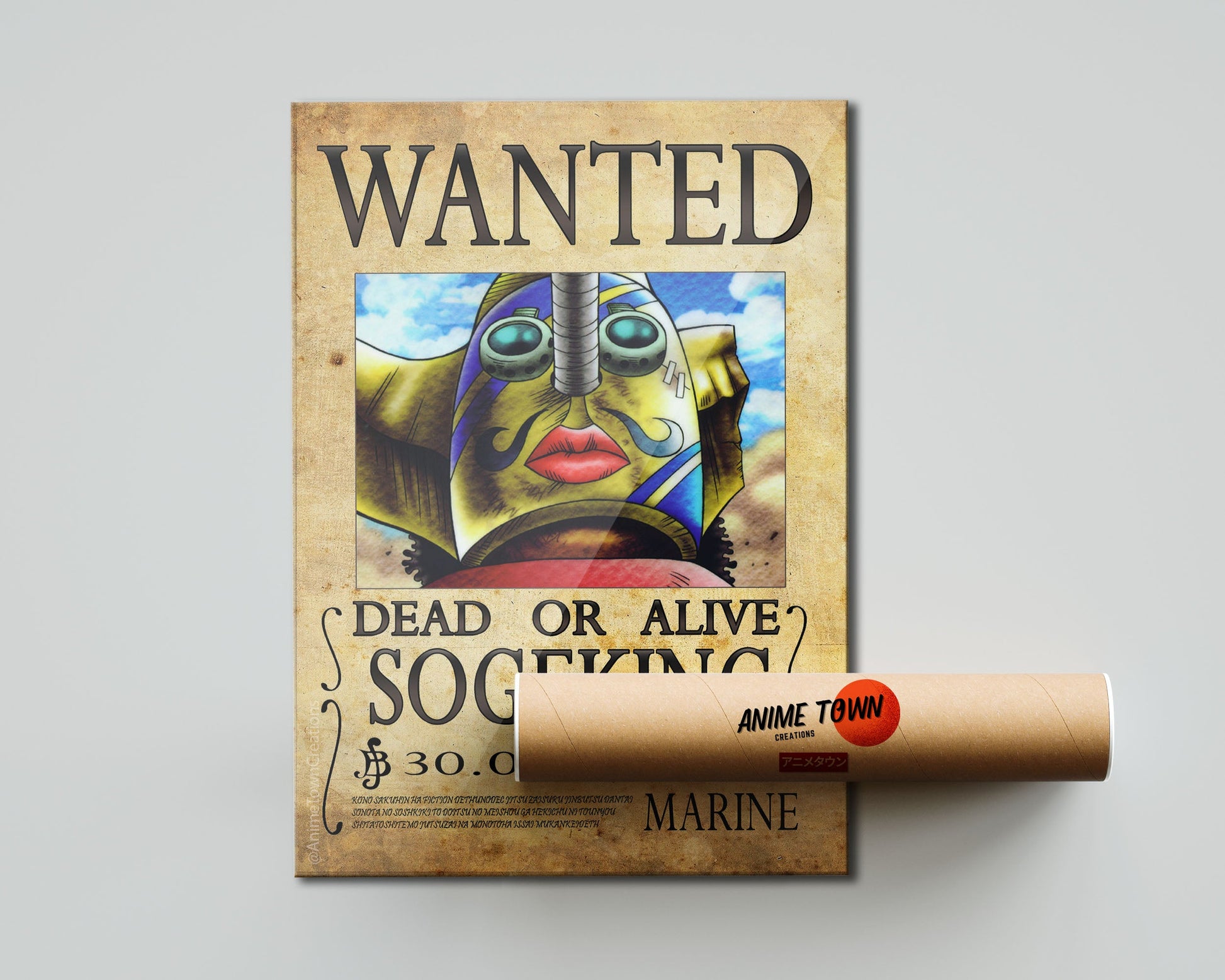 Anime Town Creations Poster One Piece Sogeking Wanted Poster 5" x 7" Home Goods - Anime One Piece Poster