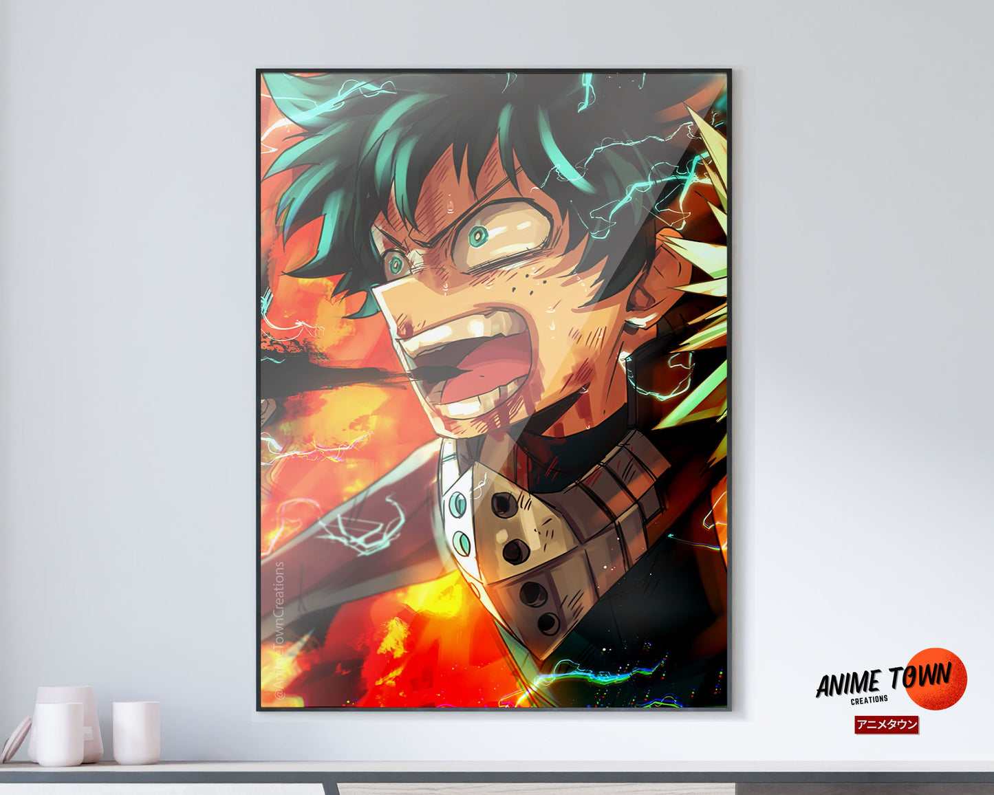 Anime Town Creations Poster My Hero Academic Izuku Midoriya Rage 5" x 7" Home Goods - Anime My Hero Academia Poster