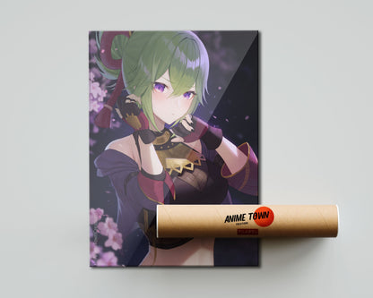 Anime Town Creations Poster Genshin Impact Kuki Shinobu 5" x 7" Home Goods - Anime Genshin Impact Poster