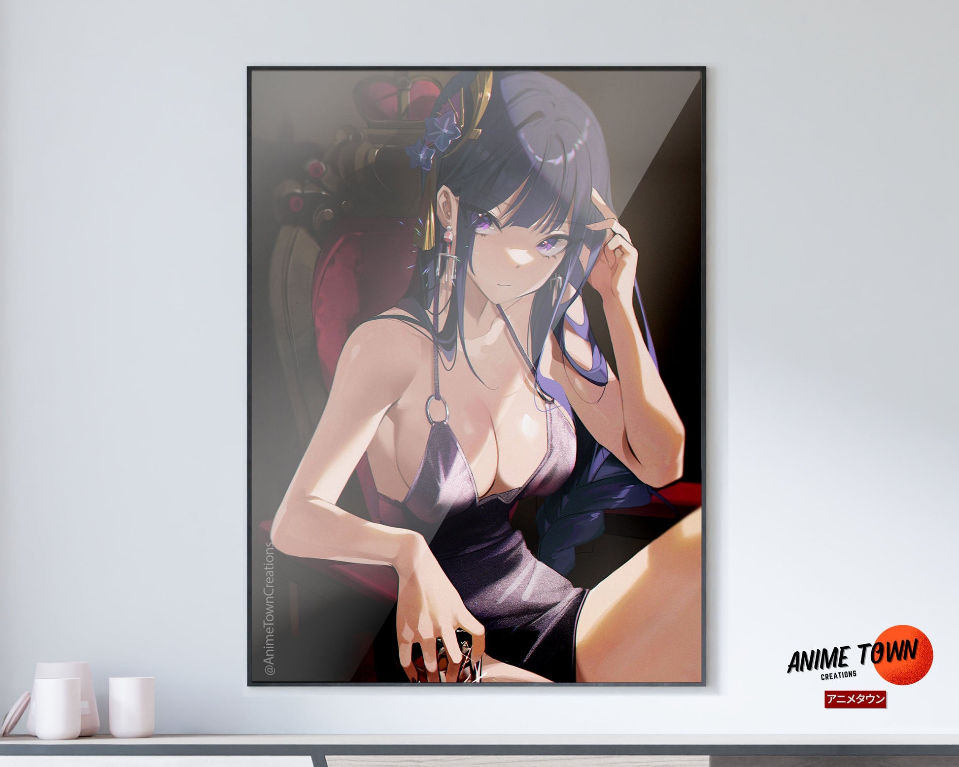 Anime Town Creations Poster Genshin Impact Raiden Shogun 11" x 17" Home Goods - Anime Genshin Impact Poster