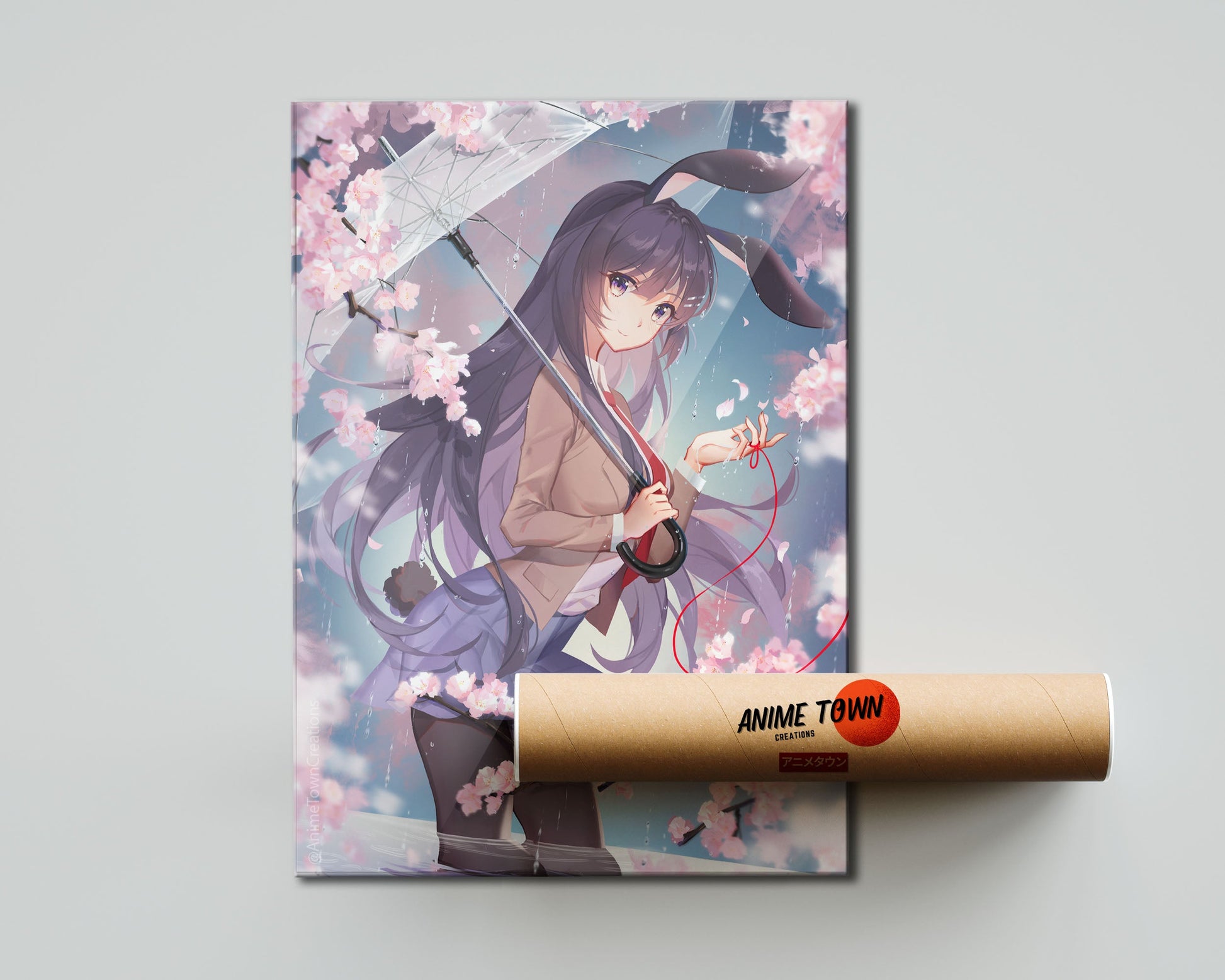 Anime Town Creations Poster Bunny Girl Senpai Mai Sakurajima School Girl 5" x 7" Home Goods - Anime Rascal Does Not Dream of Bunny Girl Senpai Poster