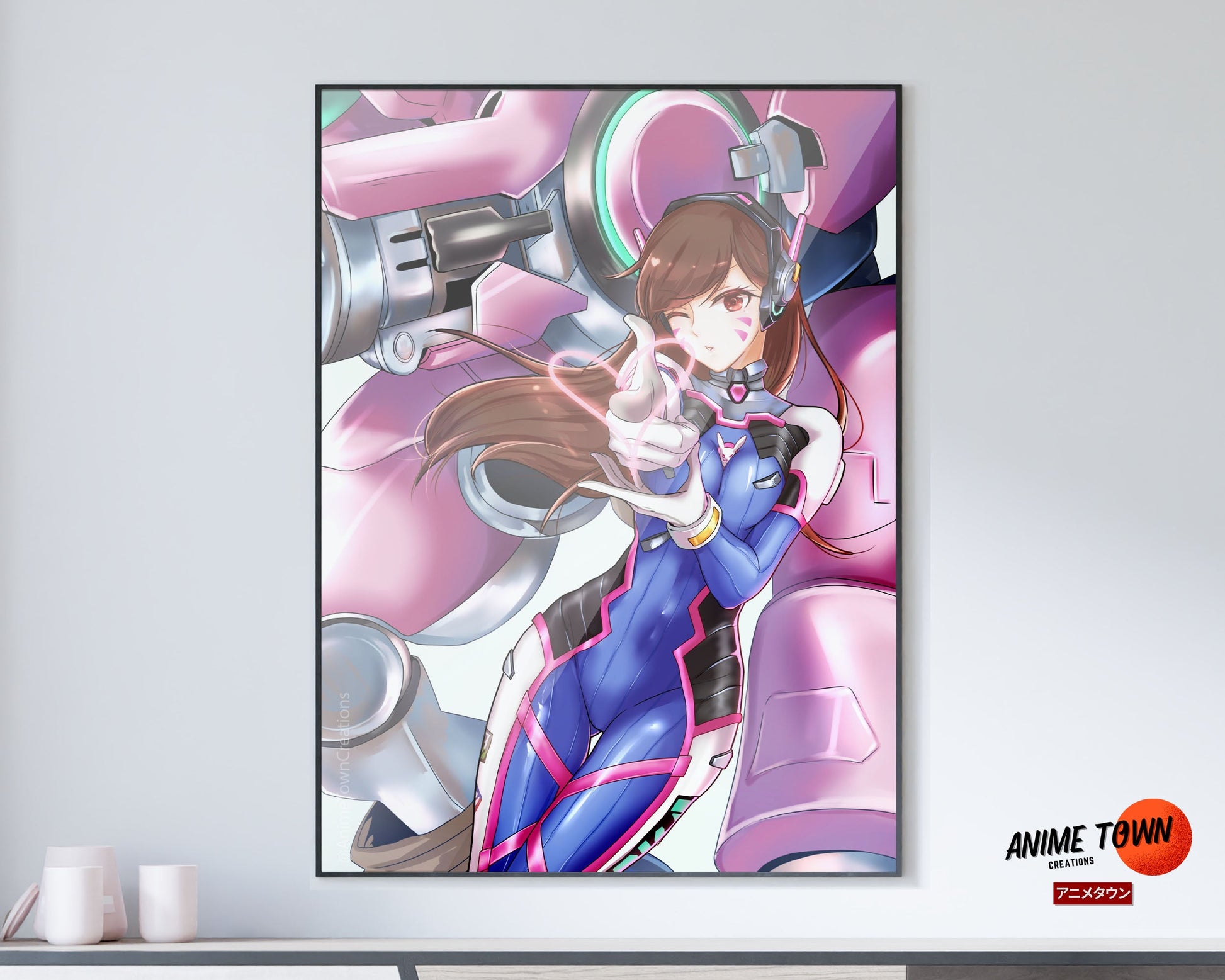 Anime Town Creations Poster Overwatch D.Va 11" x 17" Home Goods - Anime Overwatch Poster