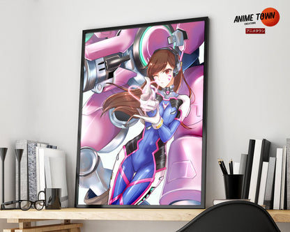 Anime Town Creations Poster Overwatch D.Va 5" x 7" Home Goods - Anime Overwatch Poster