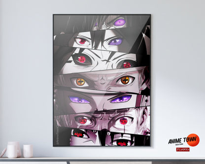 Anime Town Creations Poster Naruto Eyes 11" x 17" Home Goods - Anime Naruto Poster