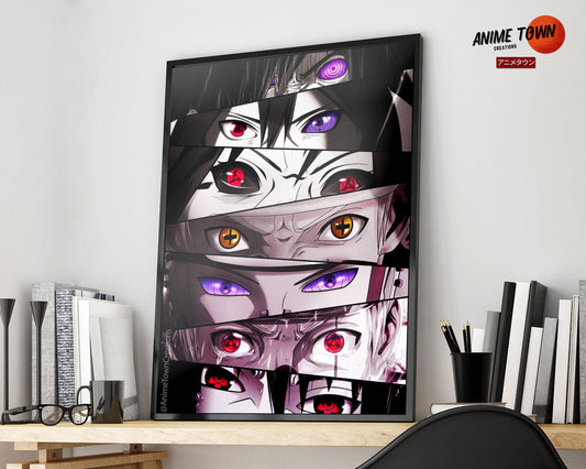 Anime Town Creations Poster Naruto Eyes 5" x 7" Home Goods - Anime Naruto Poster