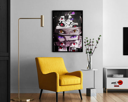 Anime Town Creations Poster Naruto Eyes 11" x 17" Home Goods - Anime Naruto Poster