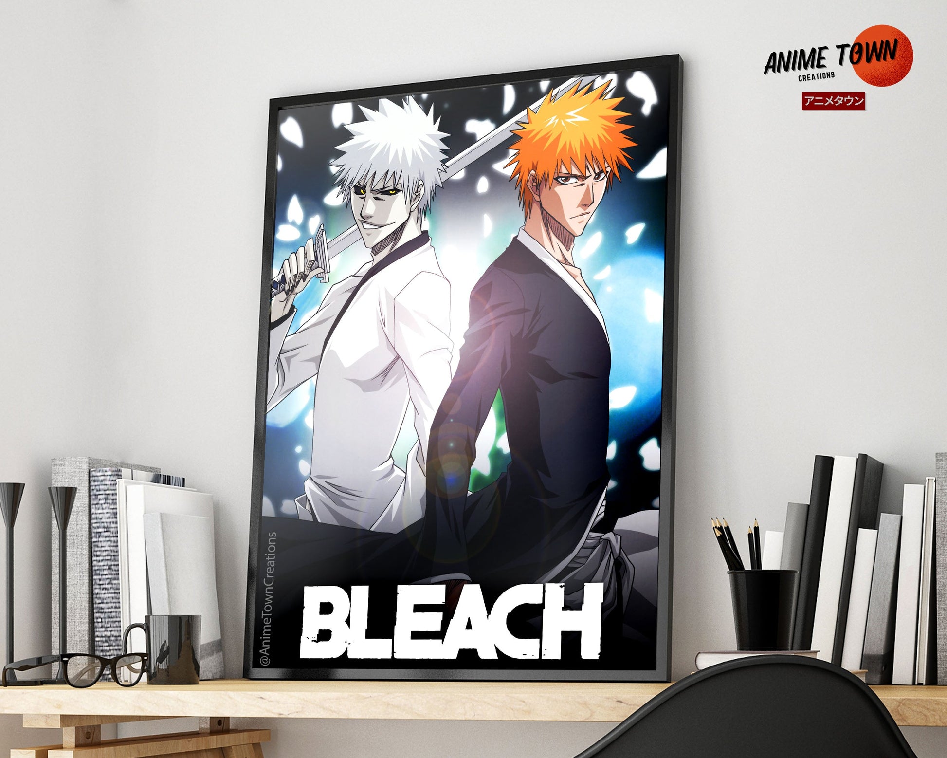 Anime Town Creations Poster Bleach Ichigo vs Zangetsu 11" x 17" Home Goods - Anime Bleach Poster