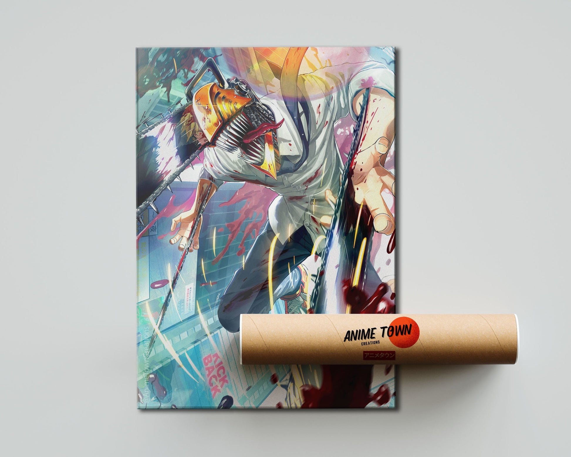 Anime Town Creations Poster Chainsaw Man Artistic 5" x 7" Home Goods - Anime Chainsaw Man Poster