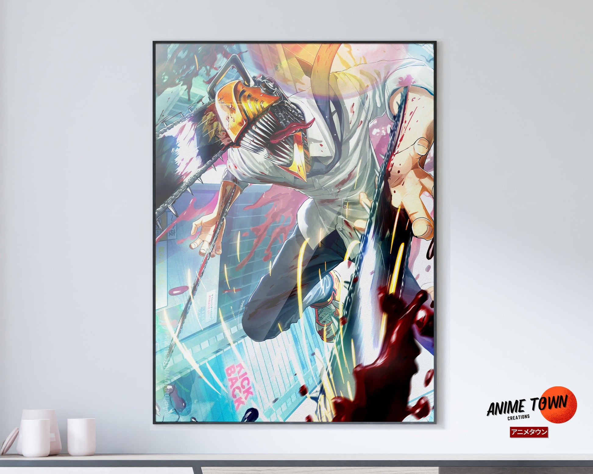 Anime Town Creations Poster Chainsaw Man Artistic 5" x 7" Home Goods - Anime Chainsaw Man Poster