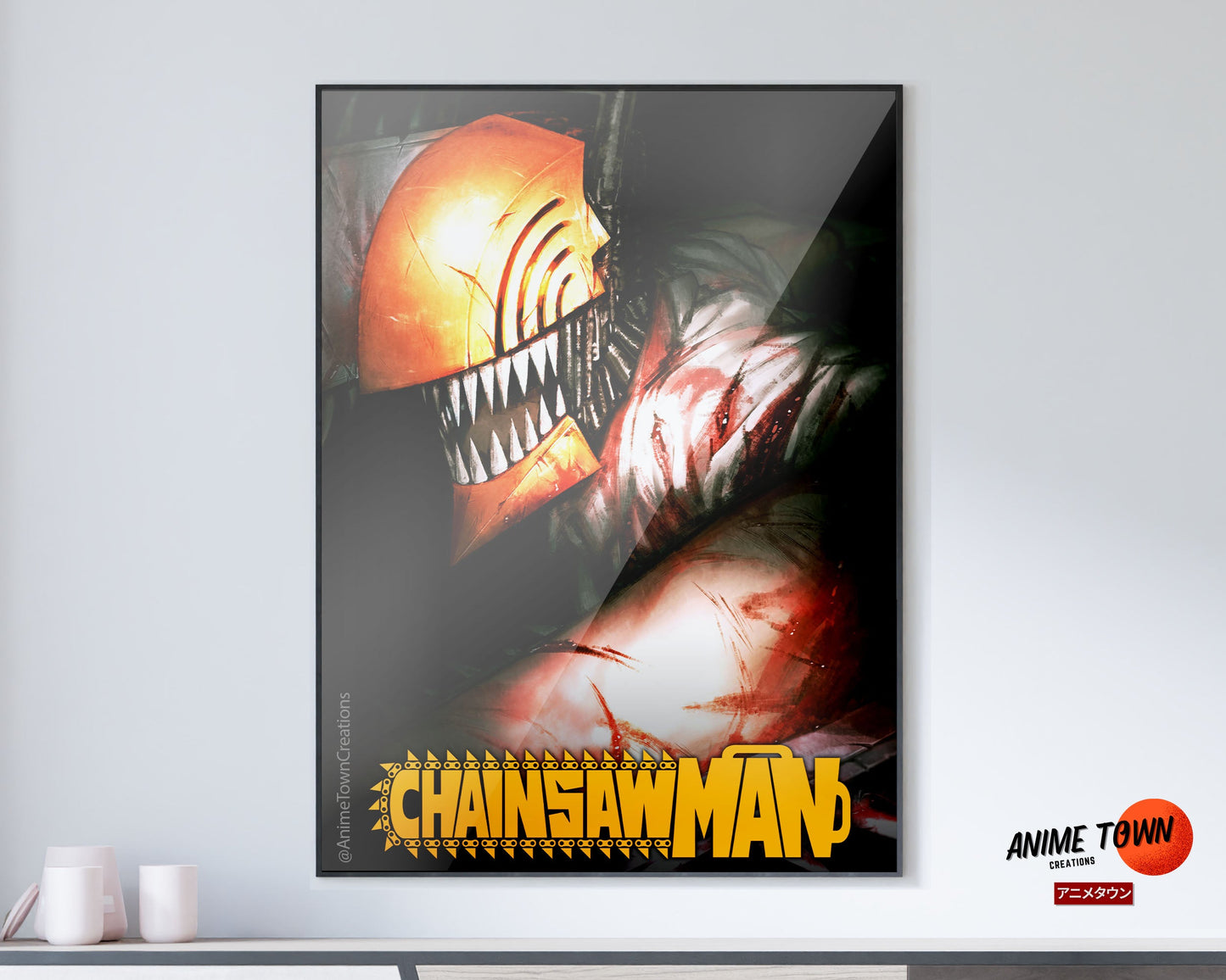Anime Town Creations Poster Chainsaw Man Cover 5" x 7" Home Goods - Anime Chainsaw Man Poster