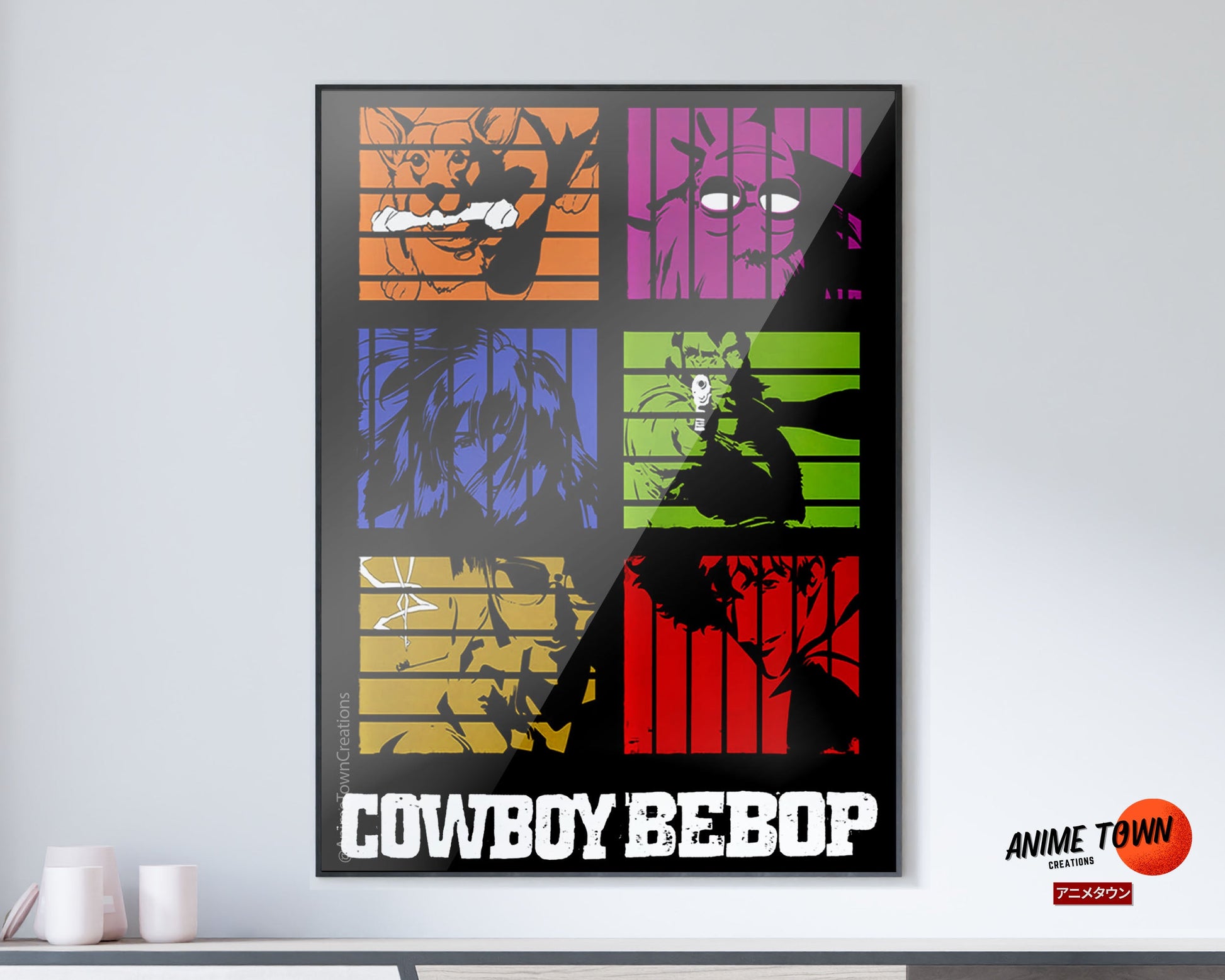 Anime Town Creations Poster Cowboy Bebop Minimalist 5" x 7" Home Goods - Anime Cowboy Bepop Poster