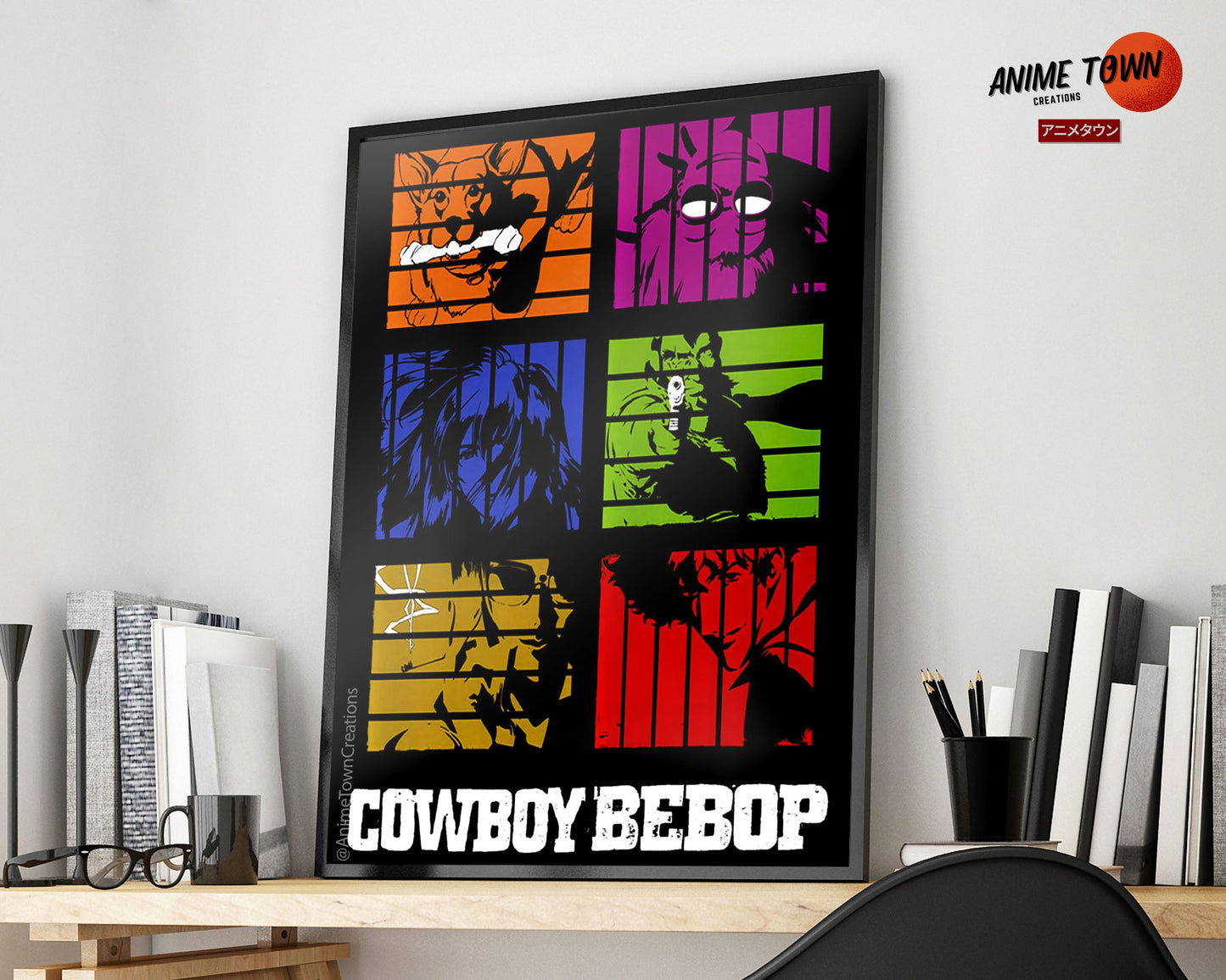 Anime Town Creations Poster Cowboy Bebop Minimalist 11" x 17" Home Goods - Anime Cowboy Bepop Poster