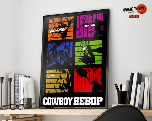 Anime Town Creations Poster Cowboy Bebop Minimalist 5" x 7" Home Goods - Anime Cowboy Bepop Poster