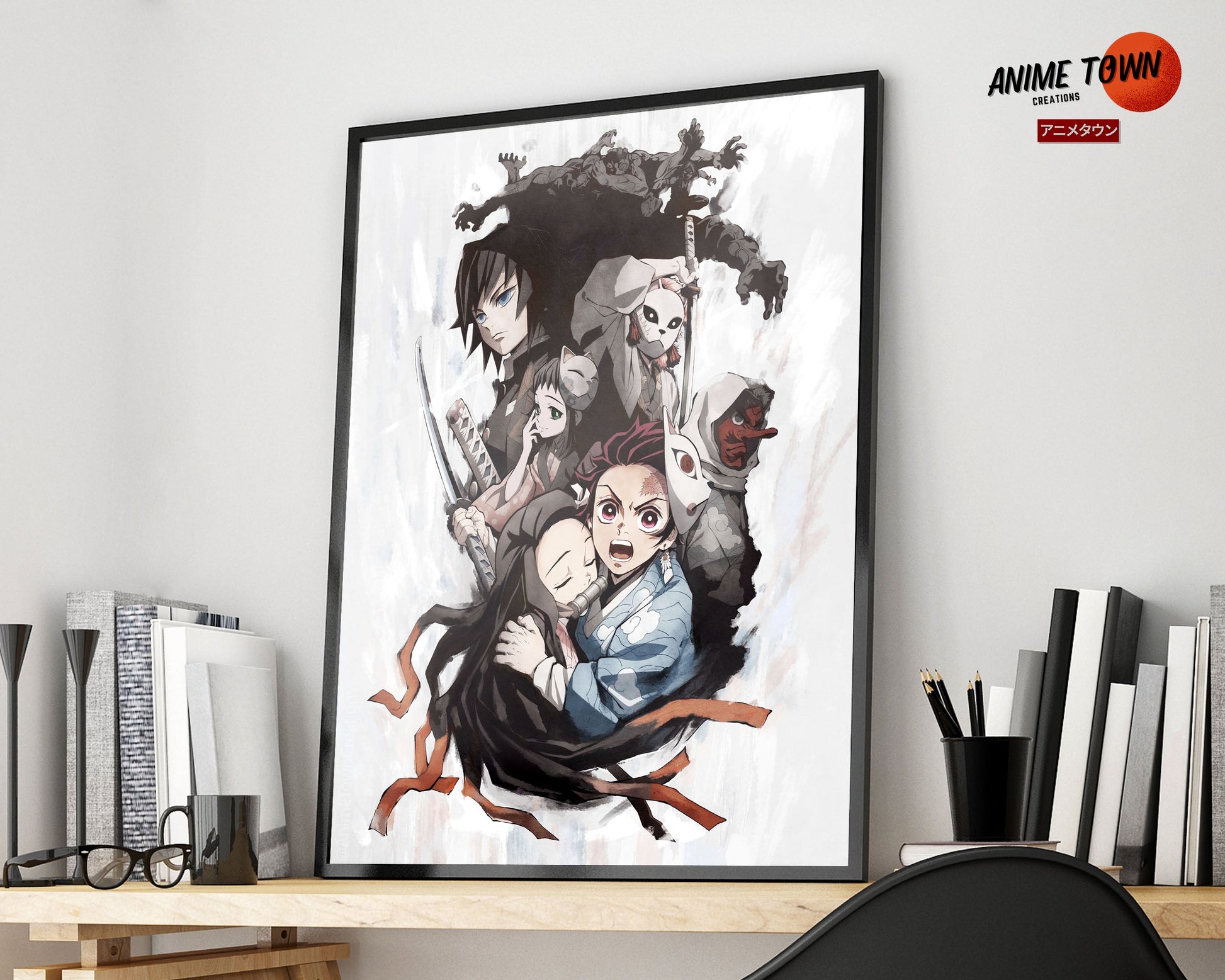 Anime Town Creations Poster Demon Slayer Cover 5" x 7" Home Goods - Anime Demon Slayer Poster