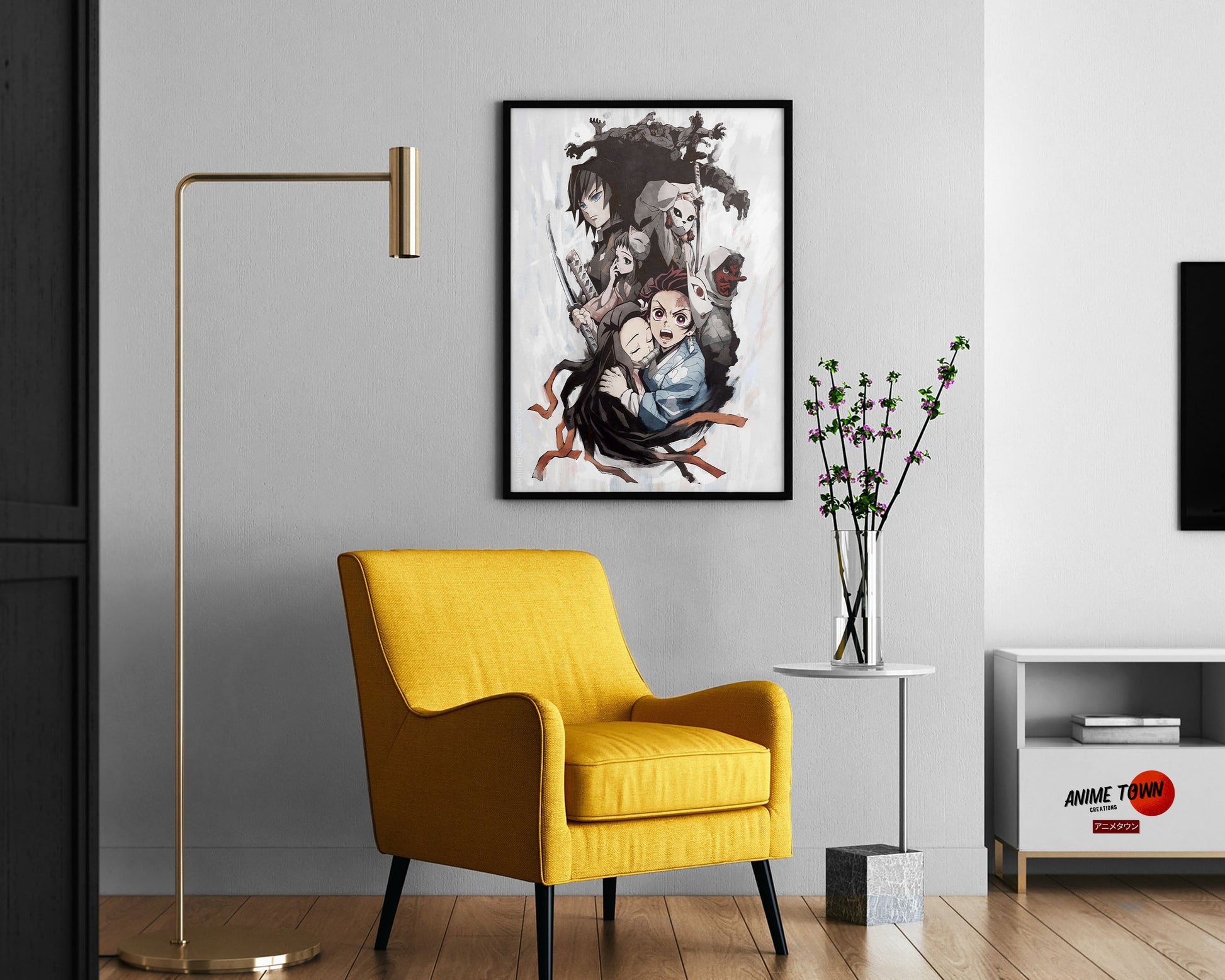 Anime Town Creations Poster Demon Slayer Cover 11" x 17" Home Goods - Anime Demon Slayer Poster