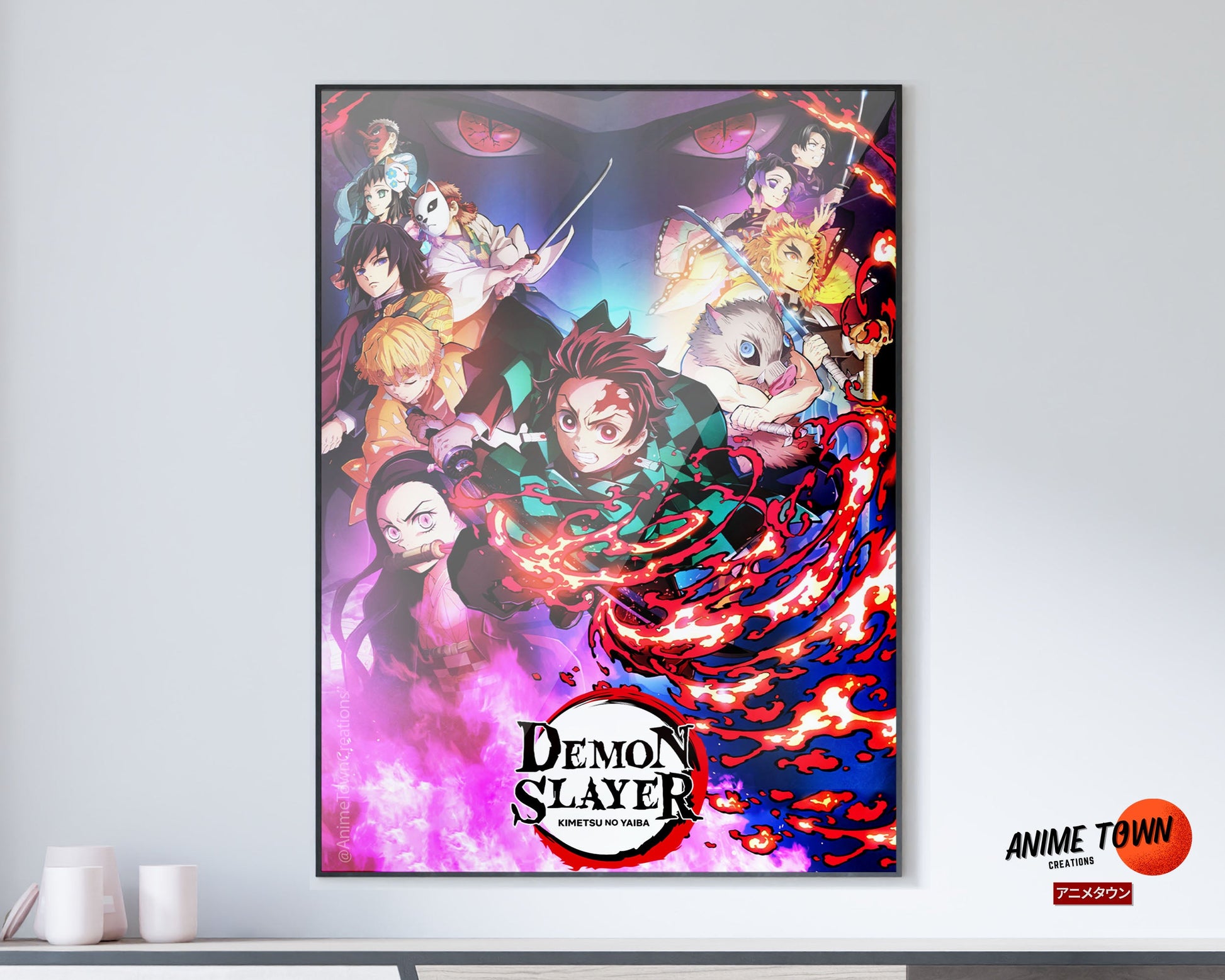 Anime Town Creations Poster Demon Slayer Kimetsu no Yaiba 5" x 7" Home Goods - Anime Demon Slayer Poster