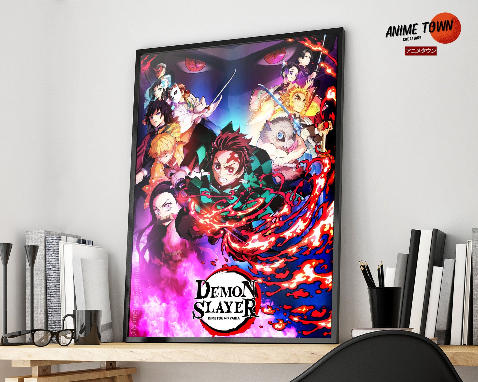 Anime Town Creations Poster Demon Slayer Kimetsu no Yaiba 11" x 17" Home Goods - Anime Demon Slayer Poster