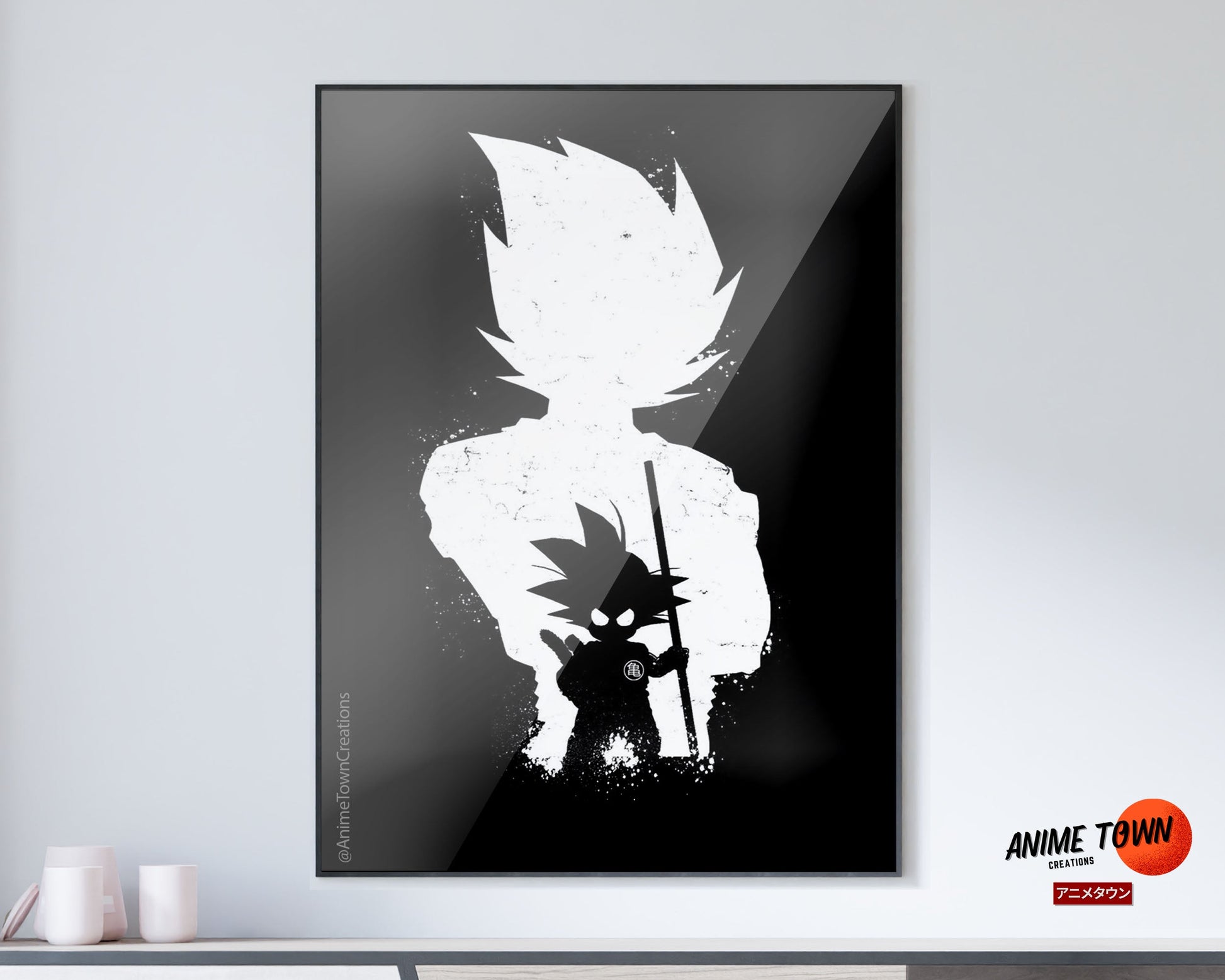 Anime Town Creations Poster Dragon Ball Goku Minimalist Black 5" x 7" Home Goods - Anime Dragon Ball Poster