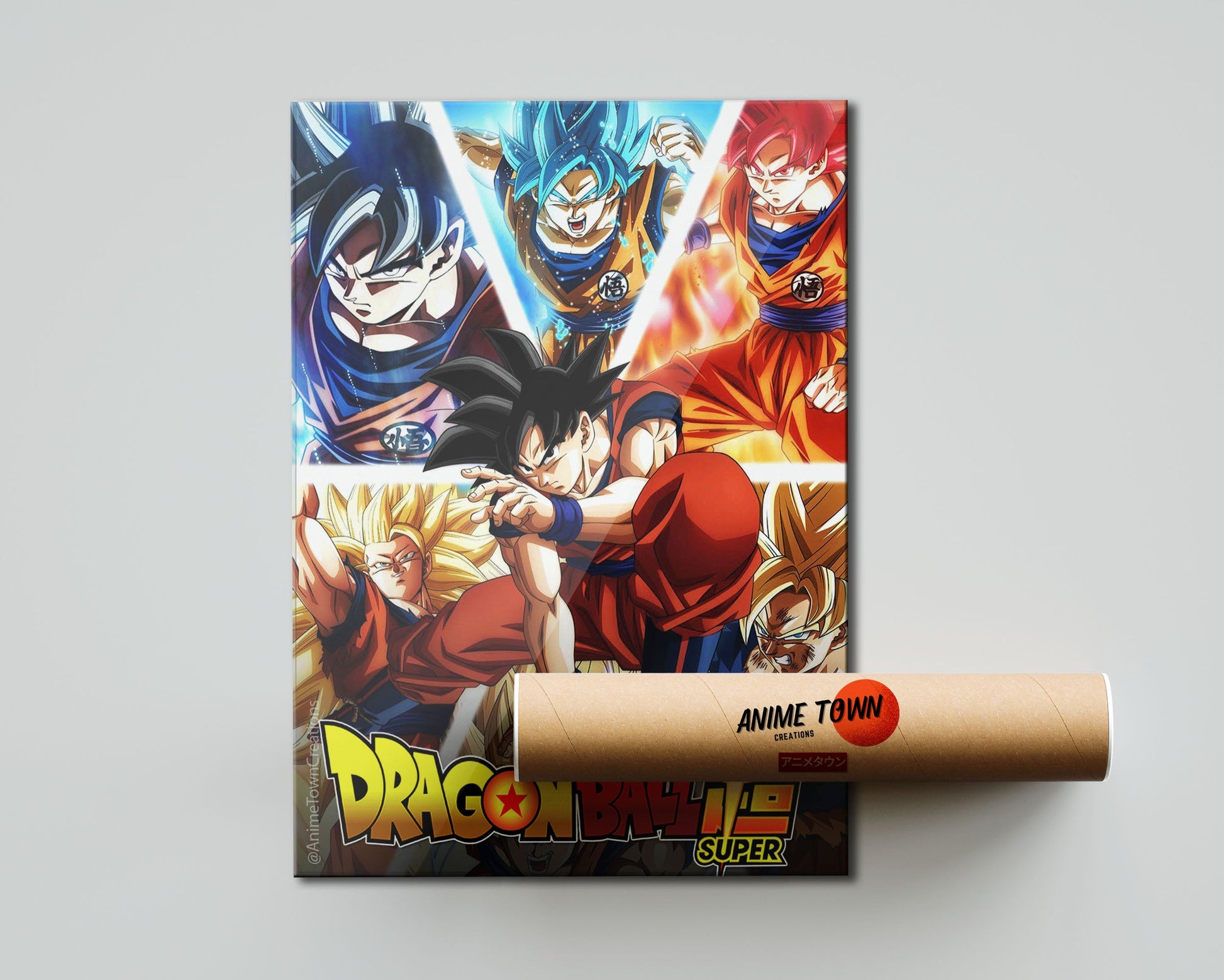 Anime Town Creations Poster Dragon Ball Super Goku Forms 5" x 7" Home Goods - Anime Dragon Ball Poster