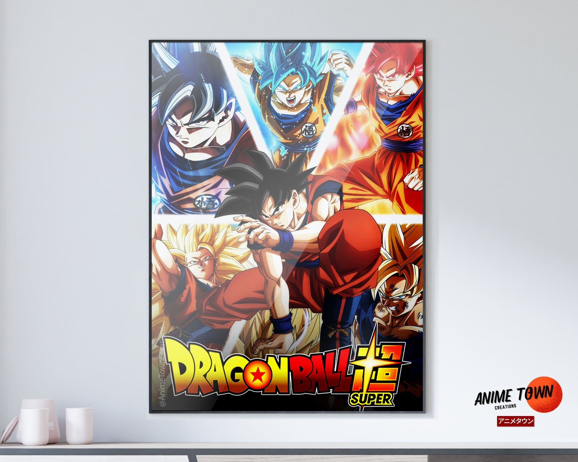 Anime Town Creations Poster Dragon Ball Super Goku Forms 5" x 7" Home Goods - Anime Dragon Ball Poster