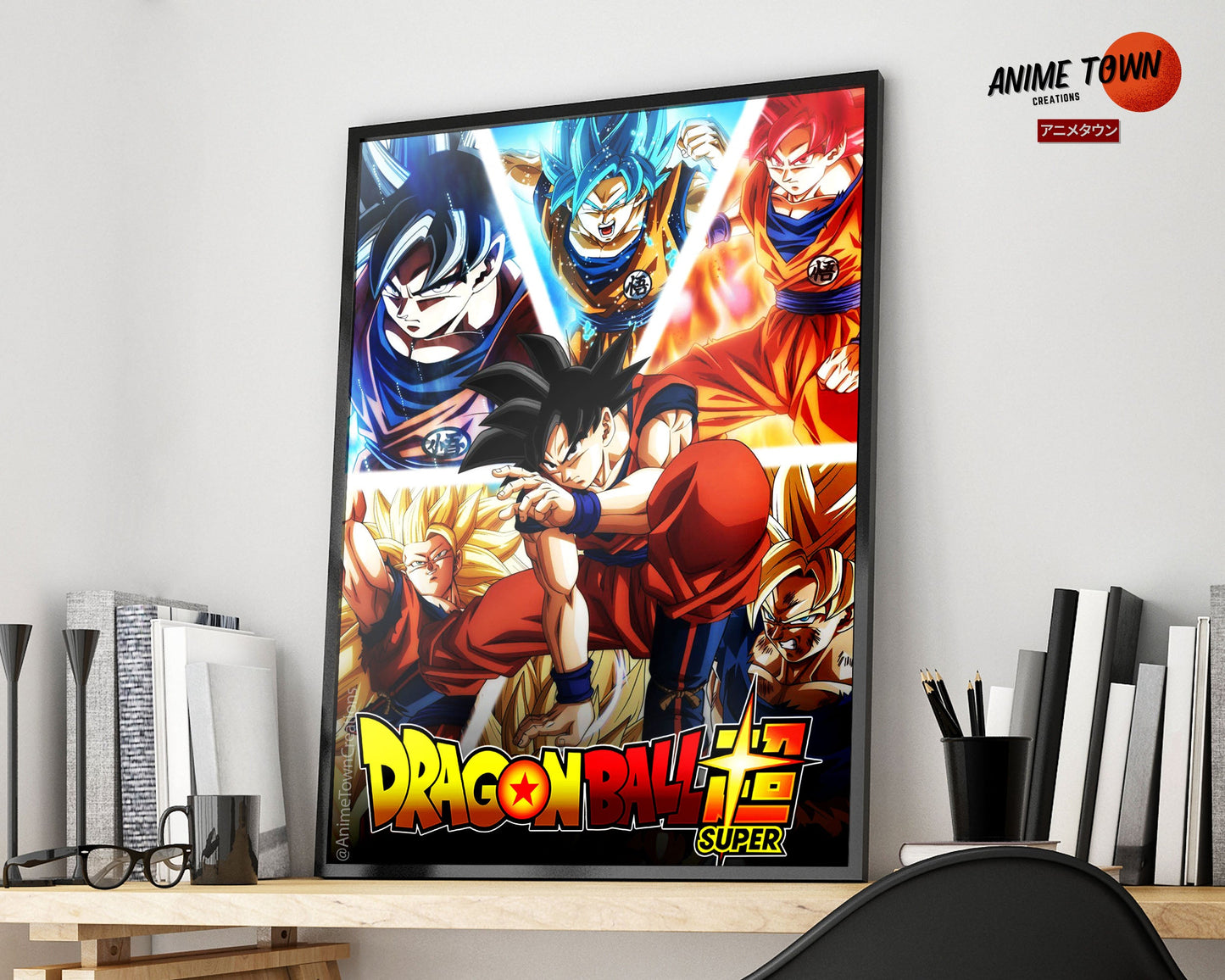 Anime Town Creations Poster Dragon Ball Super Goku Forms 11" x 17" Home Goods - Anime Dragon Ball Poster