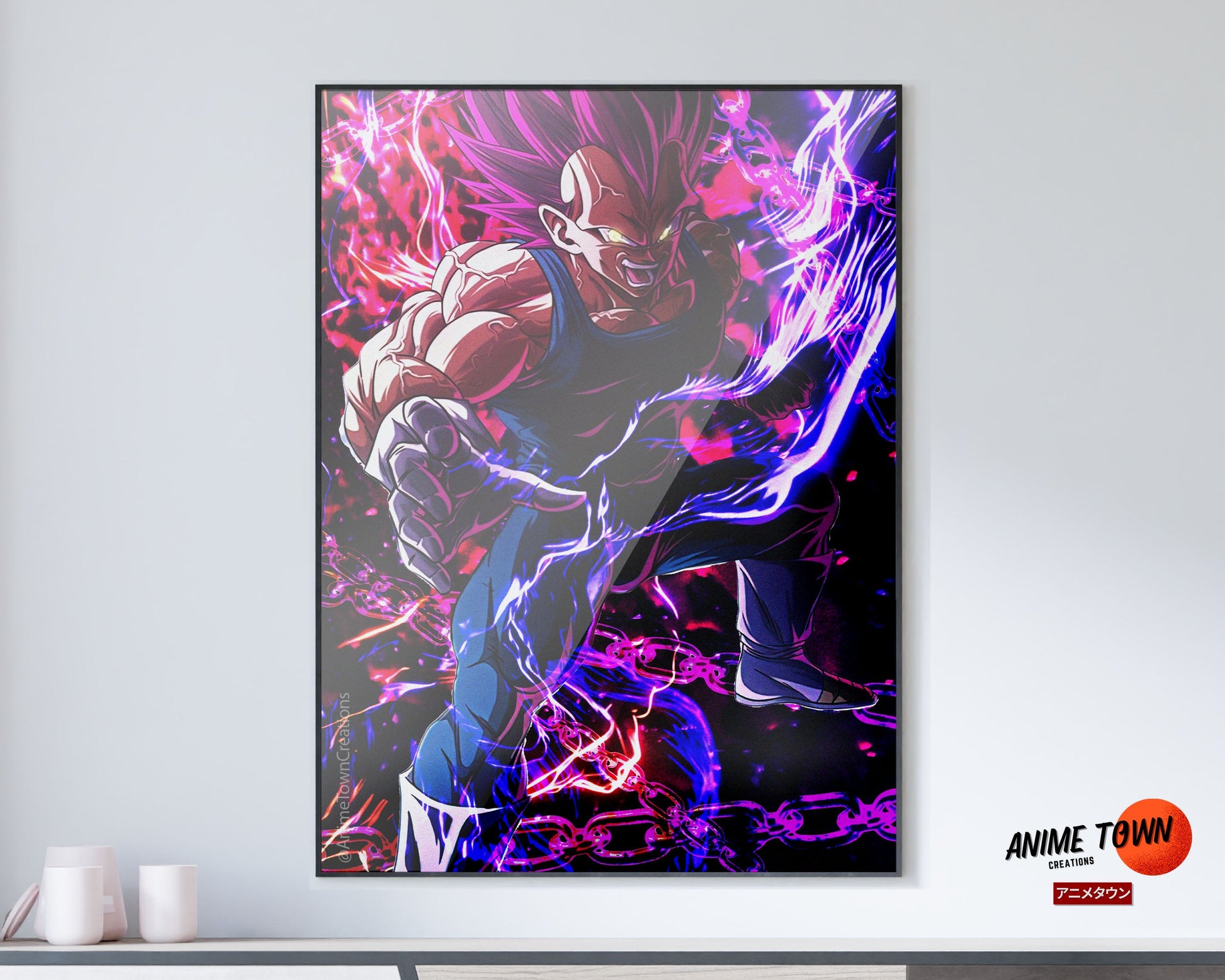 Anime Town Creations Poster Dragon Ball Vegeta Ultra Ego 11" x 17" Home Goods - Anime Dragon Ball Poster