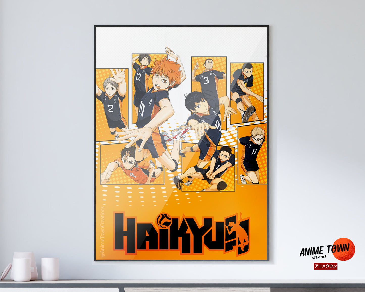 Anime Town Creations Poster Haikyuu Minimalist Orange 5" x 7" Home Goods - Anime Haikyuu Poster