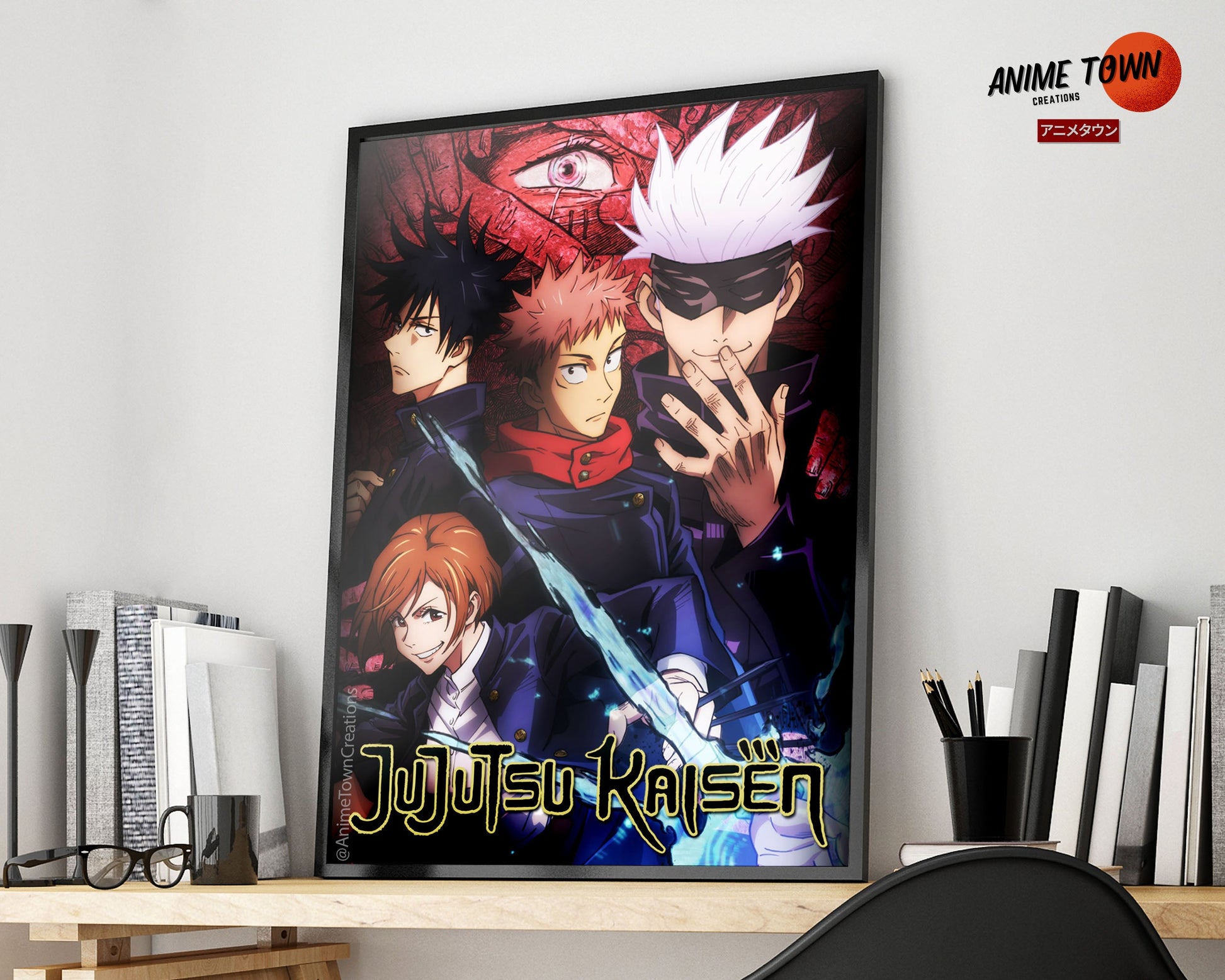 Anime Posters Attack on Titan/Death Note/Demon Slayer/Jujutsu Kaisen Manga  Aesthetic Poster Home Room Painting Wall Posters