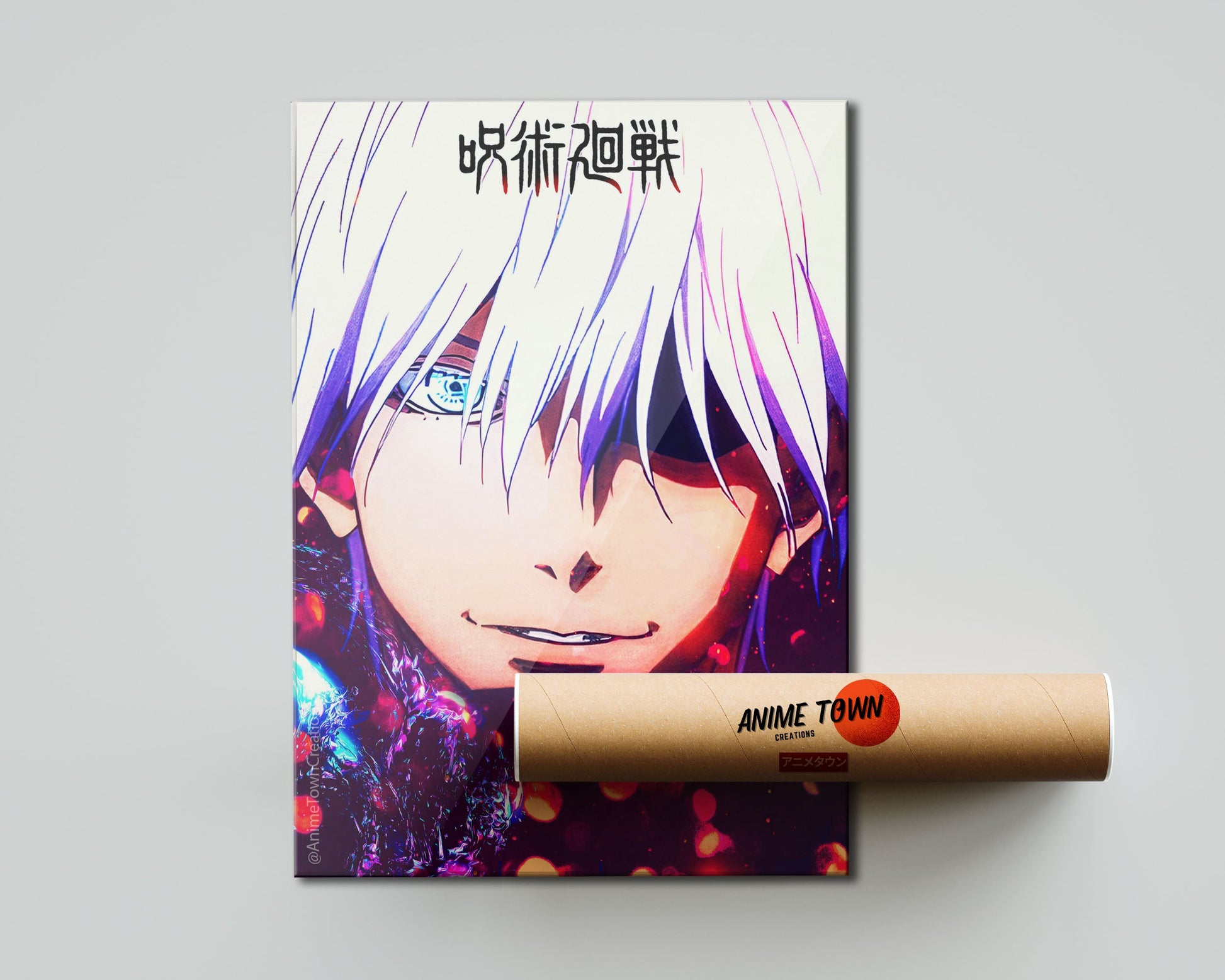 Anime Town Creations Poster Jujutsu Kaisen Gojo Six Eyes 5" x 7" Home Goods - Anime Jujutsu Kaisen Poster