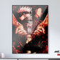 Anime Town Creations Poster Jujutsu Kaisen Minimalist Red 5" x 7" Home Goods - Anime Jujutsu Kaisen Poster